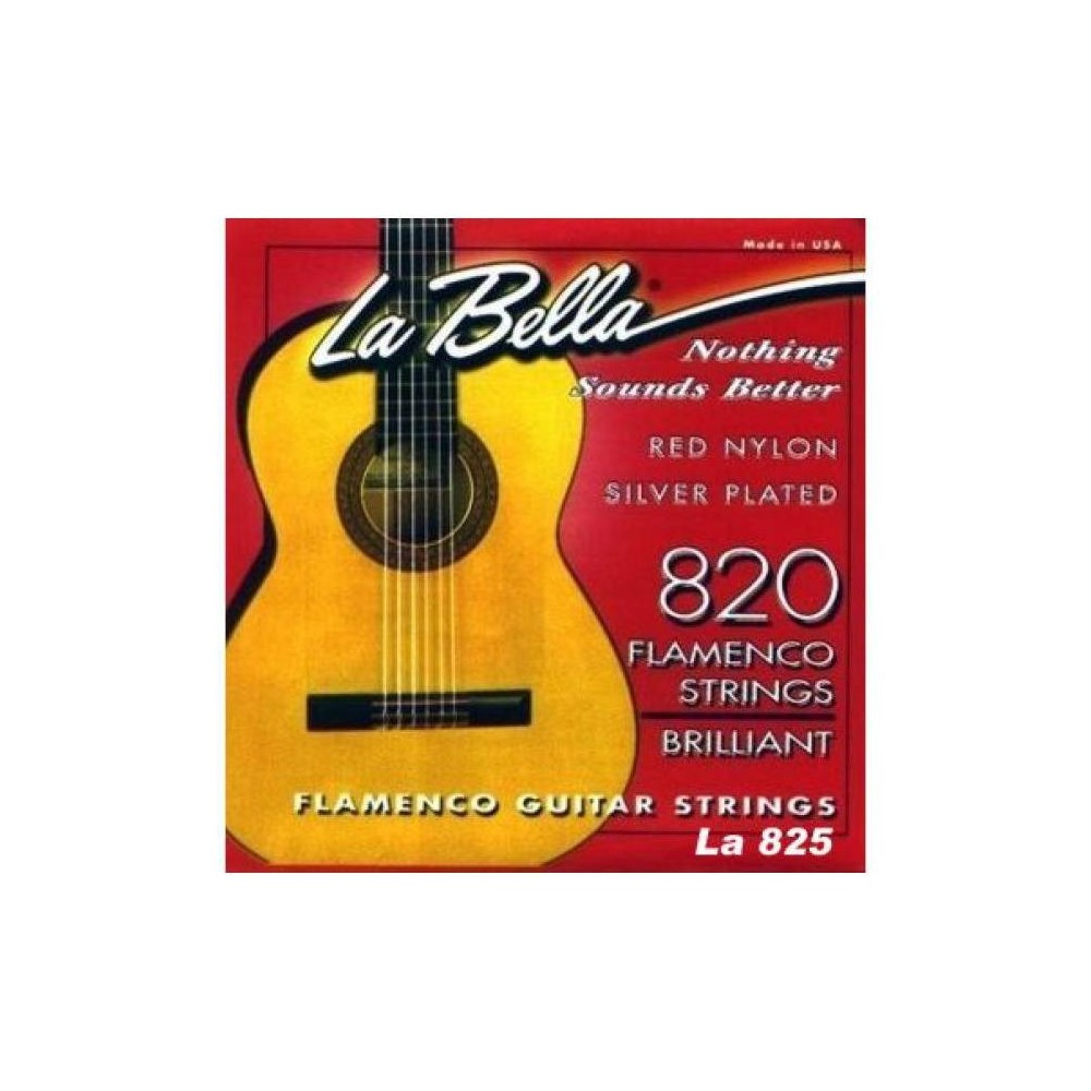 La Bella 825 5ª Flamenco Plateada