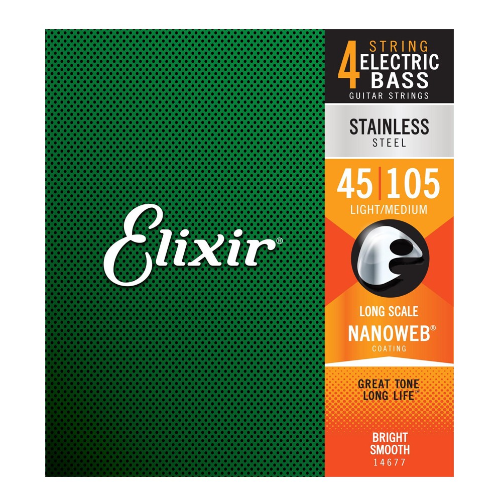 Elixir-4 Nanoweb Stainless Steel  (45-105)
