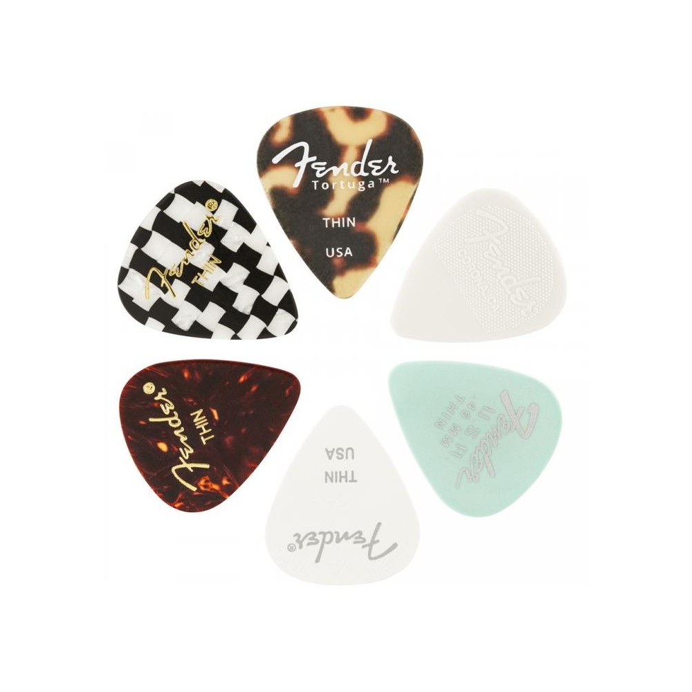 Fender 351 Material Medley Thin Pack 6 Púas