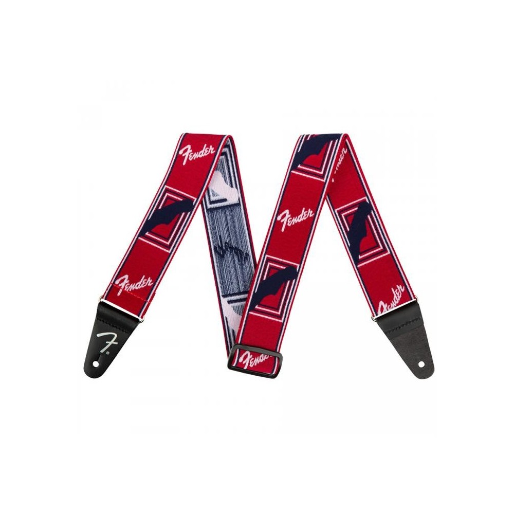 Fender WeighLess Mono Strap R/W/B