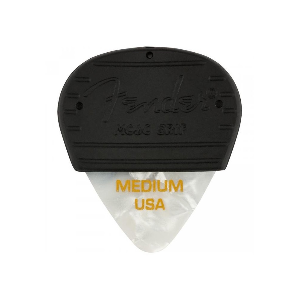 Fender Mojo Grip Celluloid White Moto Medium (Pack 3)