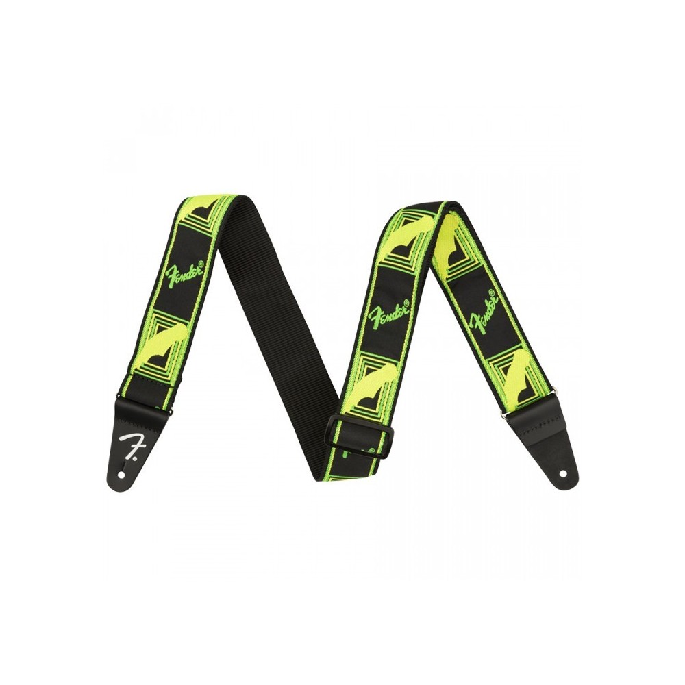 Fender Neon Monogrammed Strap Green/Yellow