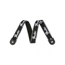Fender Quick Grip Locking End Strap BLK/WH Running Logo 2