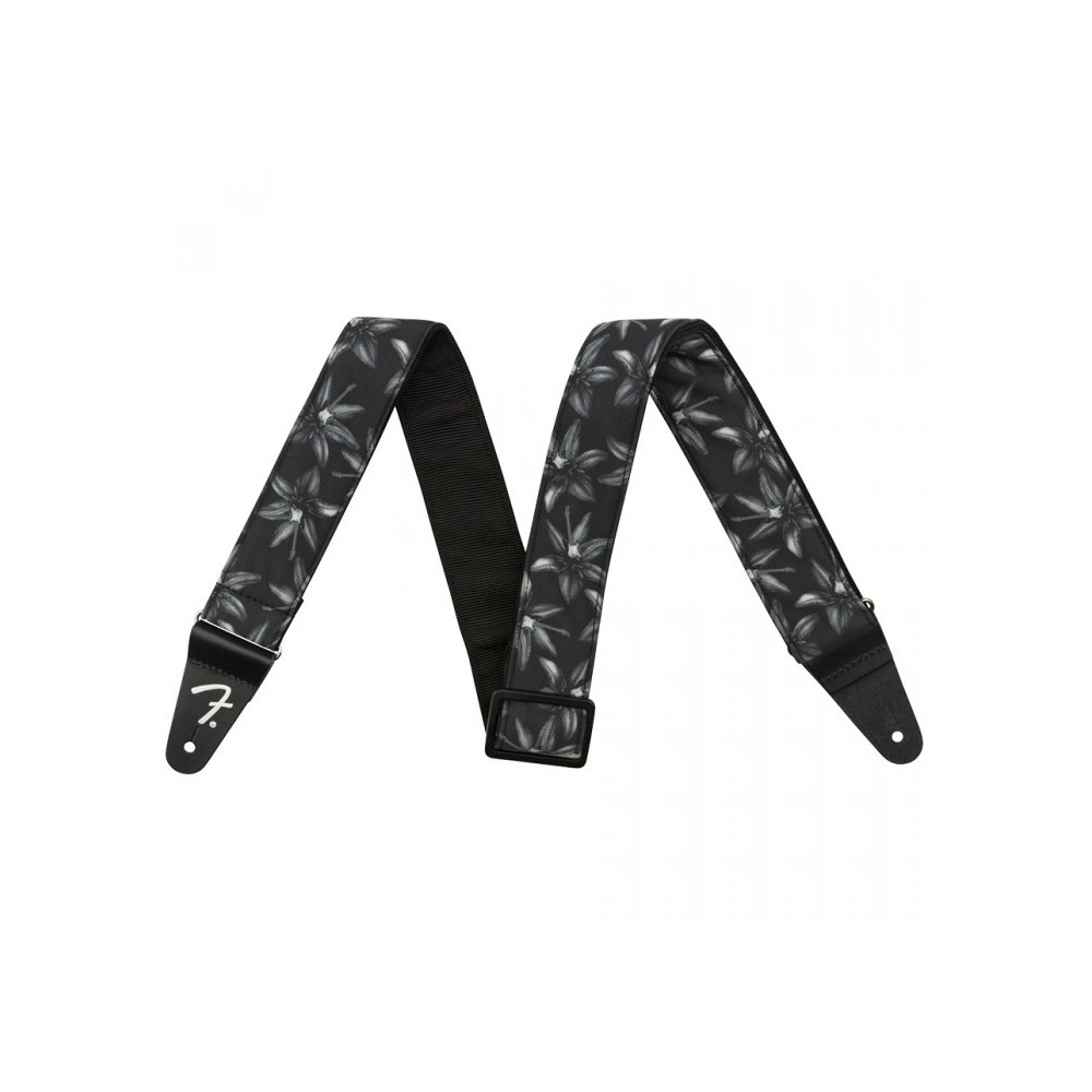 Fender Hawaiian Strap Black Floral 2