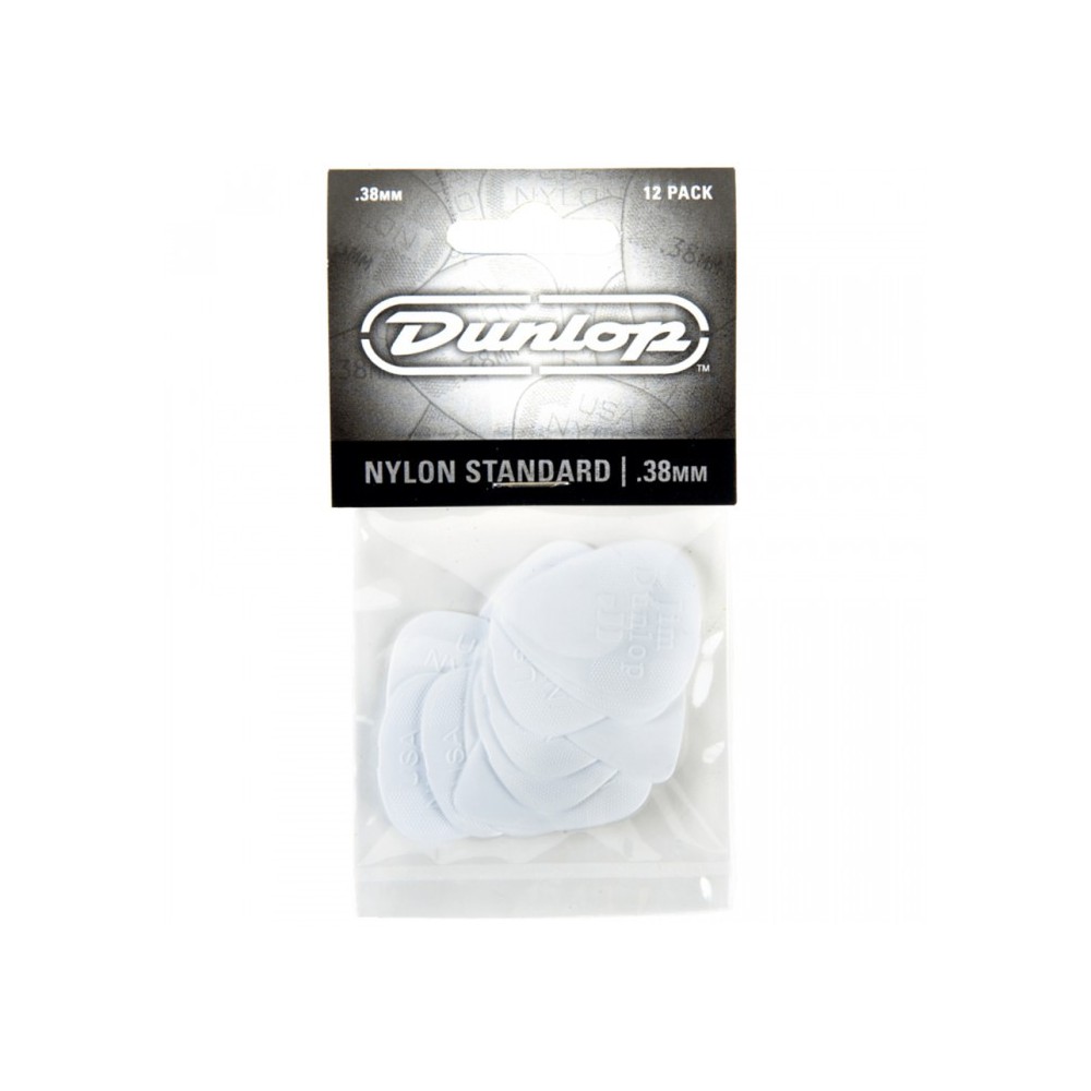 Dunlop Nylon Standard 0,38mm Blanca (Pack 12)