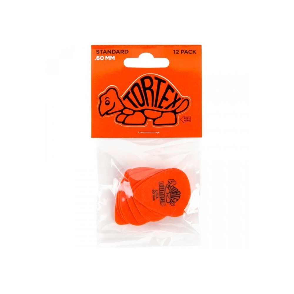 Dunlop Tortex Standard 0,60mm Naranja (Pack 12)