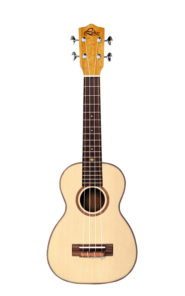 Leho Spalted Maple Soprano Tapa Abeto LHUS-SMF con funda