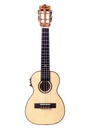 Leho Spalted Maple Concierto LHUC-SMF-E Electrificado tapa de Abeto con funda