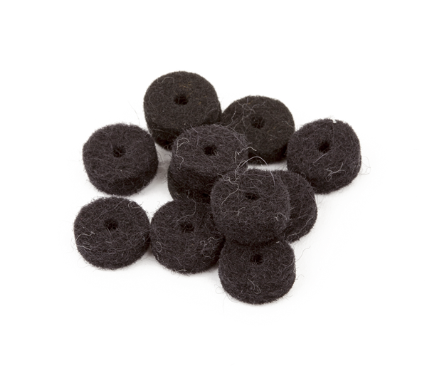 Fender Black Flet Washers Pomo-Fieltros Pack 12