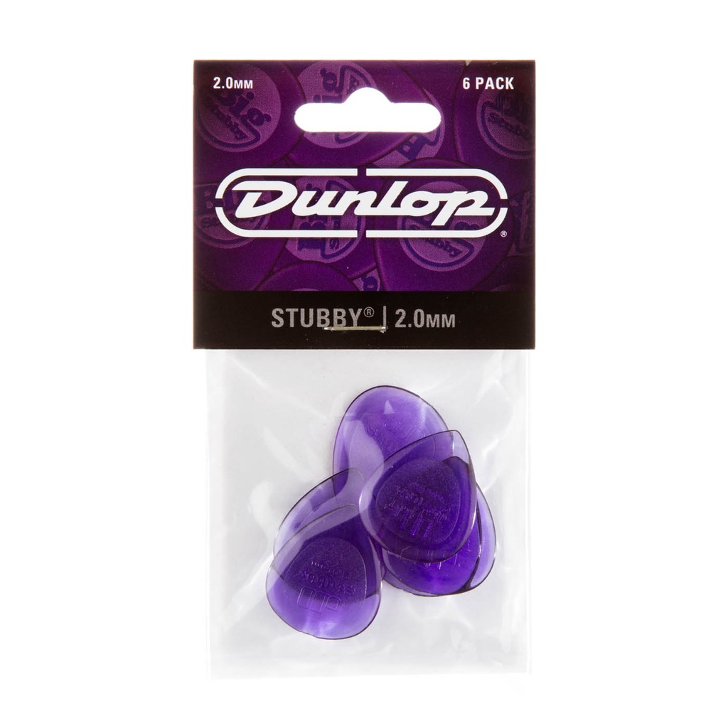 Dunlop Stubby Jazz 2,00mm Morada (Pack 6)