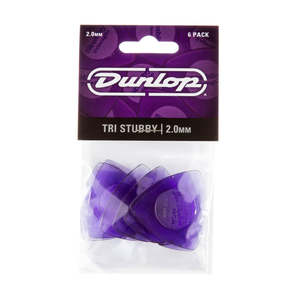 Dunlop Stubby Triangle 2,00mm Morada (Pack 6)