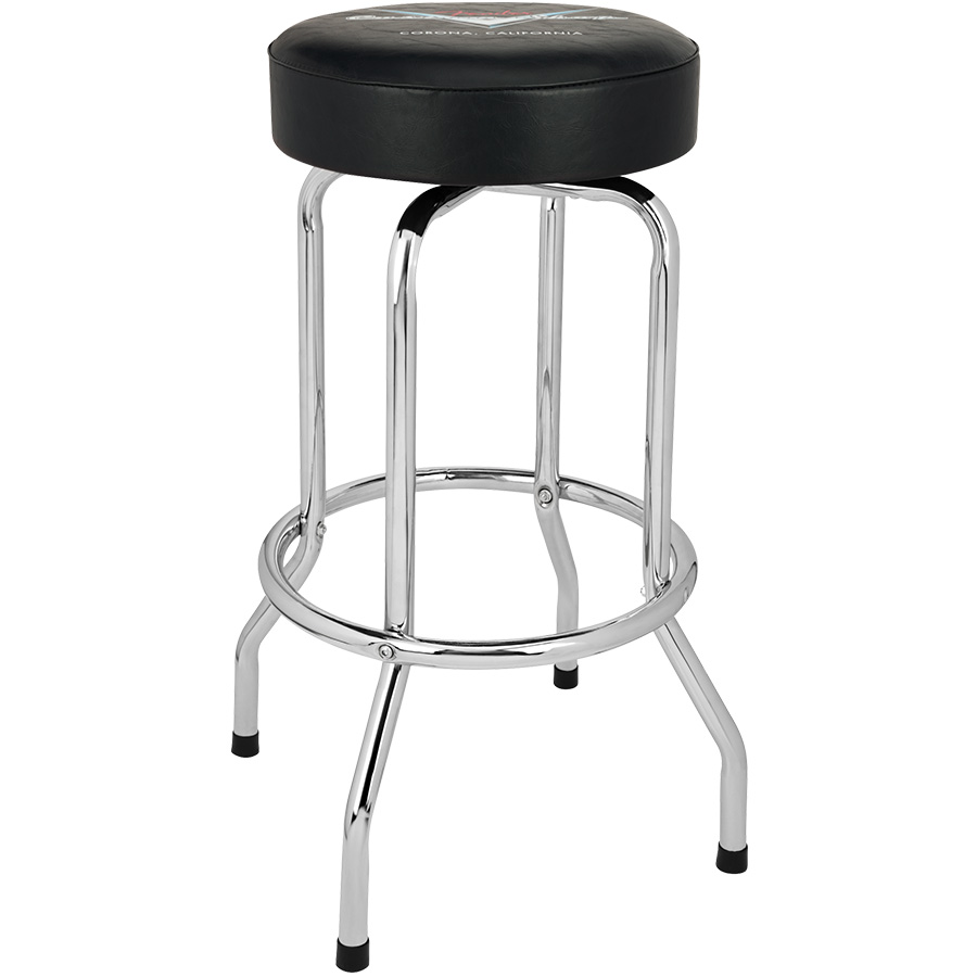 Fender Custom Shop Chevron Logo Barstool Black/Chrome 30&quot;