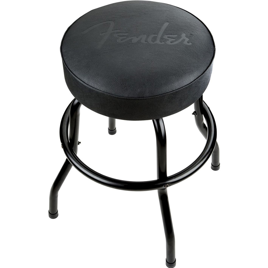 Fender Embossed Black Logo Barstool Black/Black 24&quot;