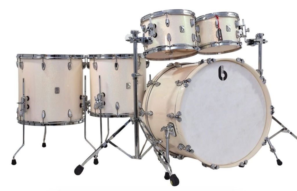 British Drum Co. Legend Fusion Rock Kit  22&quot; LEG-22-FS-RK-WH Whitehaven