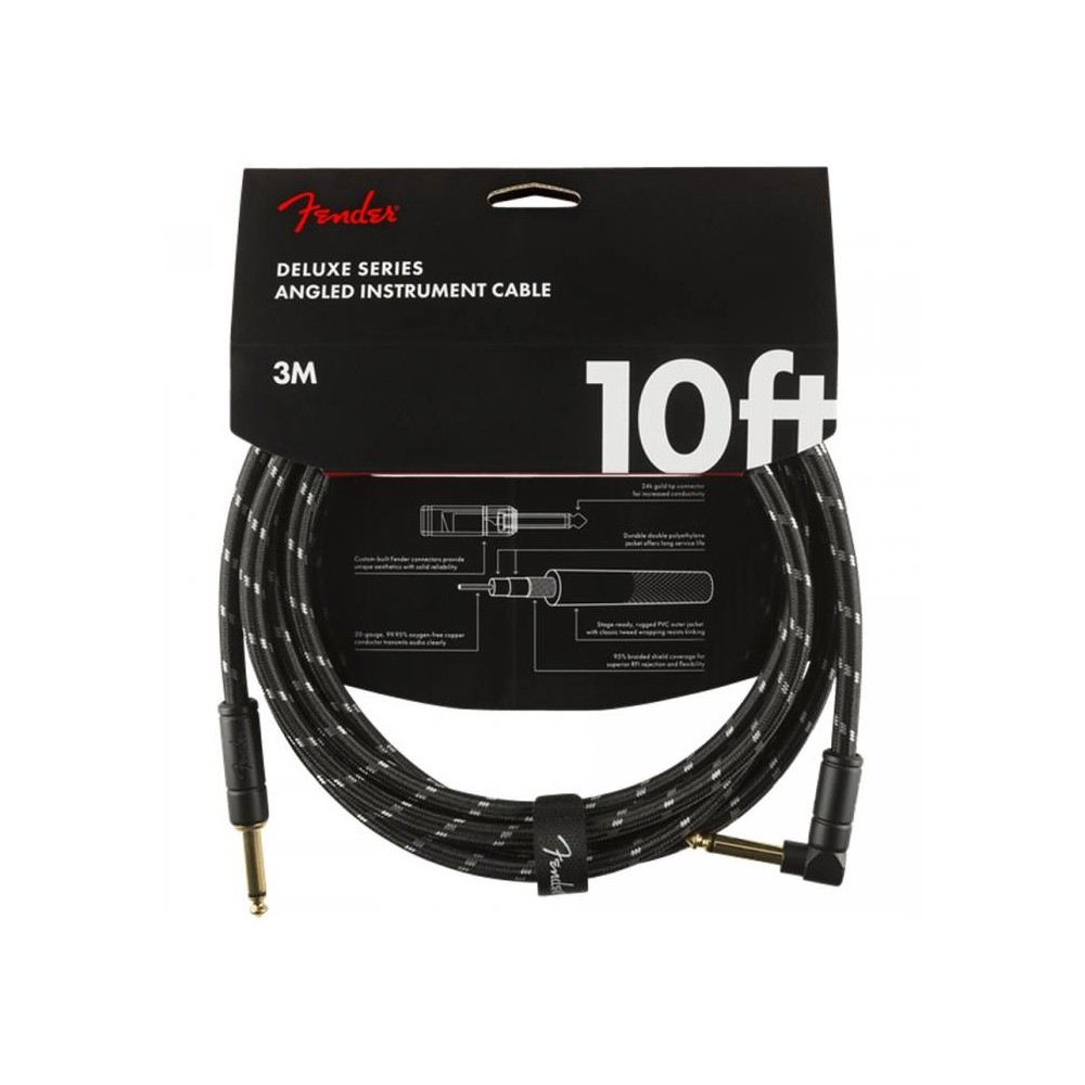 Fender Deluxe Cable Black Tweed Angulo 3m