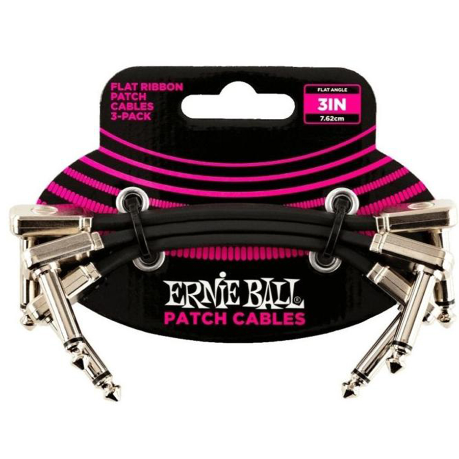 Ernie Ball 6221 Cable Pedales Flat Ribbon 15cm Pack 3