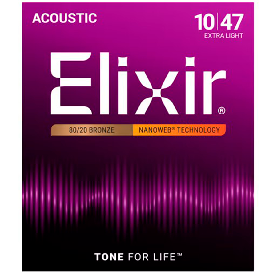 Elixir Nanoweb Light 80/20 Acústica (10-47)