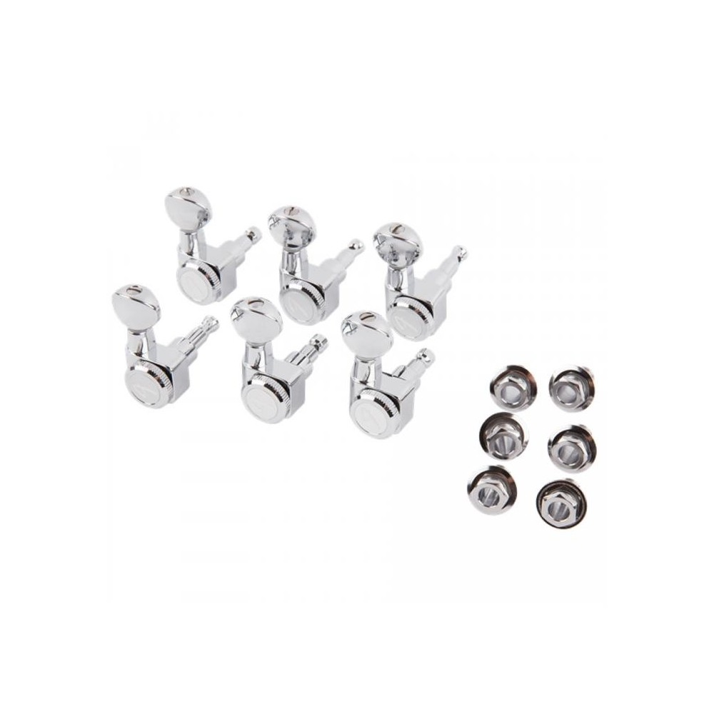 Fender Clavijero Locking Tuners Chrome Vintage Buttons