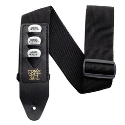 [CORRGUIERN020] Ernie Ball 4039 Correa Polypropileno Guardapúas Negra