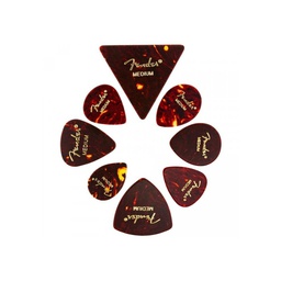 [PUASGUIFEN057] Fender All Shapes Celluloid Medley Tortoise Shell Medium Pack 8 Púas