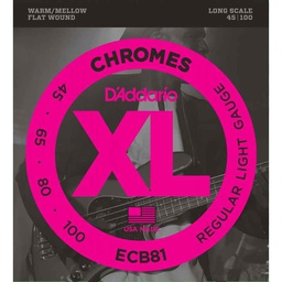 [JUEGBAJDAD022] DAddario ECB81 (45-100) XL Chromes Light