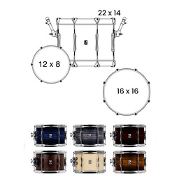 [BATEPERBRIT005] British Drum Co. Lounge Club Kit 22&quot; LON-22-CB