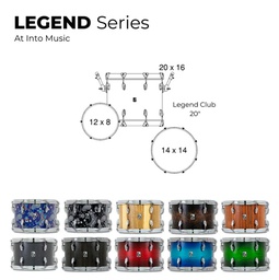 [BATEPERBRIT009] British Drum Co. Legend Club Kit  20" LEG-20-CB