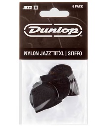 [PUASGUIDUN185] Dunlop Jazz III XL Stiffo 1,38mm Negra (Pack 6)