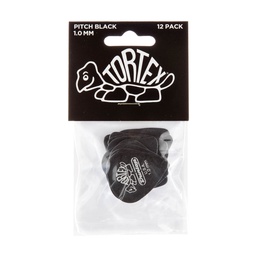 [PUASGUIDUN196] Dunlop Tortex Standard Pitch Black 1mm (Pack 12)
